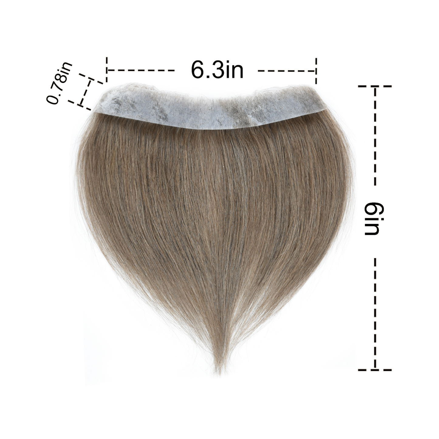 Meiverah Hair Frontal Hairpiece for Men Hair Extension Hairline Loss Straight Tape in Human Hair Toppers Replacement Toupee （#7）