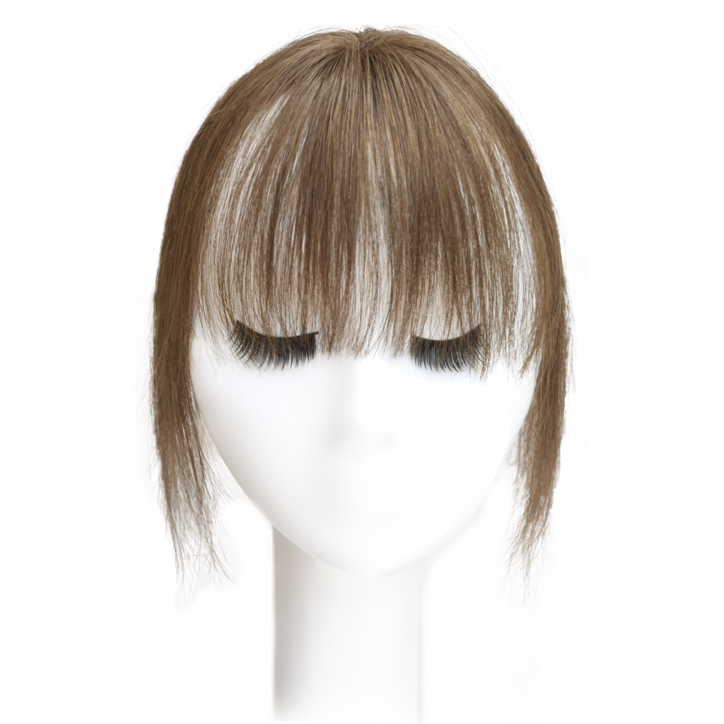 Meiverah Hair Clip in Bangs Real Human Hair with high cranial top for volume Light and airy French bangs for women Clip On Air Bangs for Daily Wear (8#)