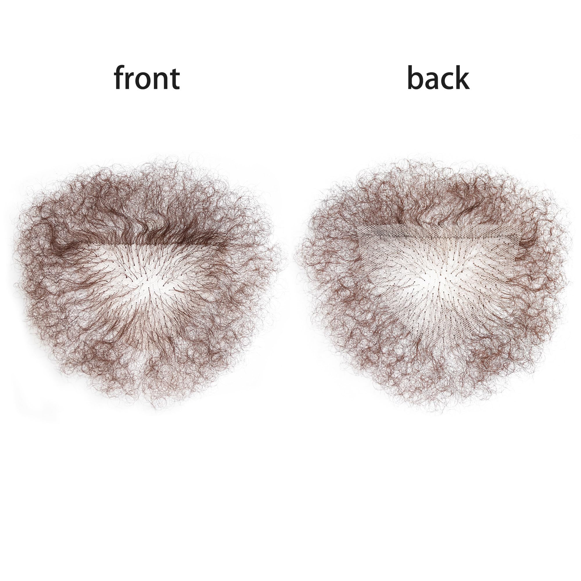 Meiverah Hair Handmade Men Fake Chest Hair Synthetic Hair Body Hair Adding Hair Volume Enhancement of Manliness(Dark Brown)