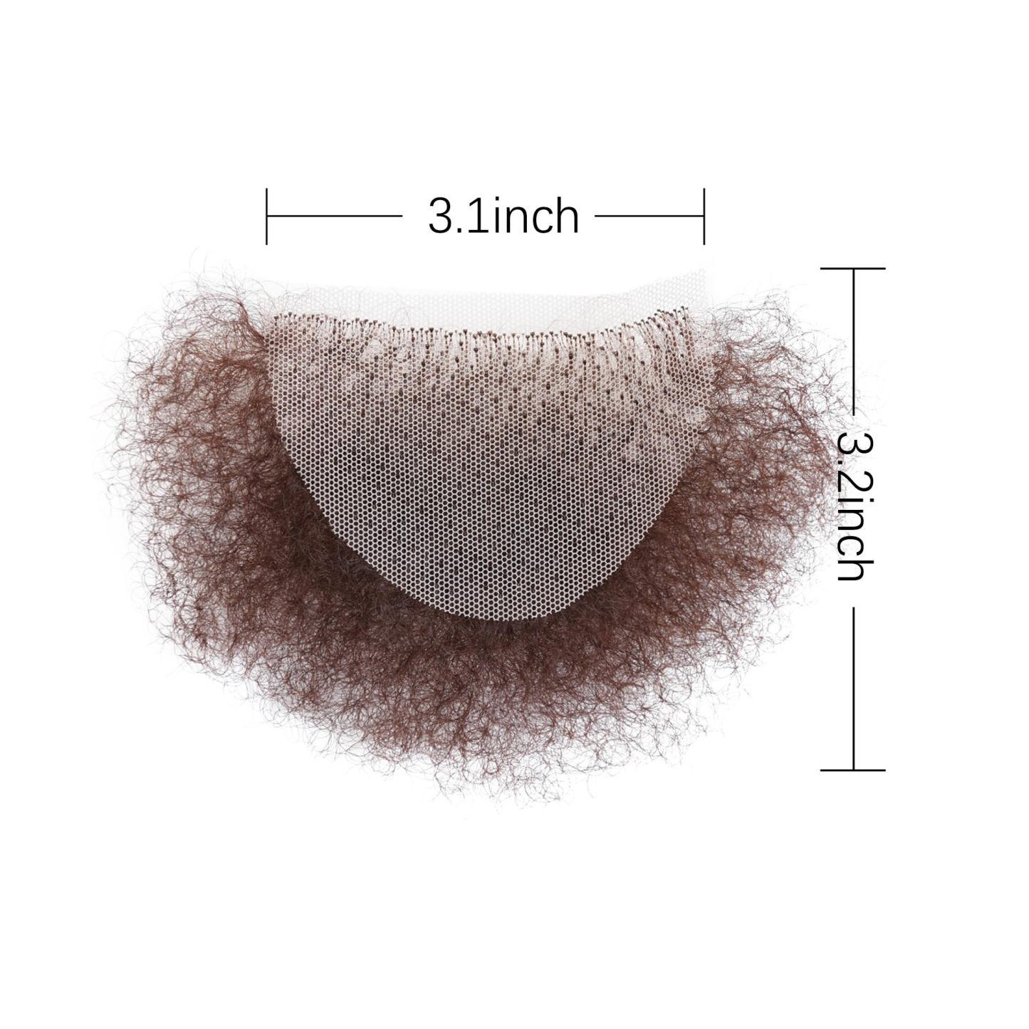 Meiverah Hair Fake Private Hair Handmade Biniki Hair Temprature Fiber Body Hair Adding Hair Volume (Dark Brown)