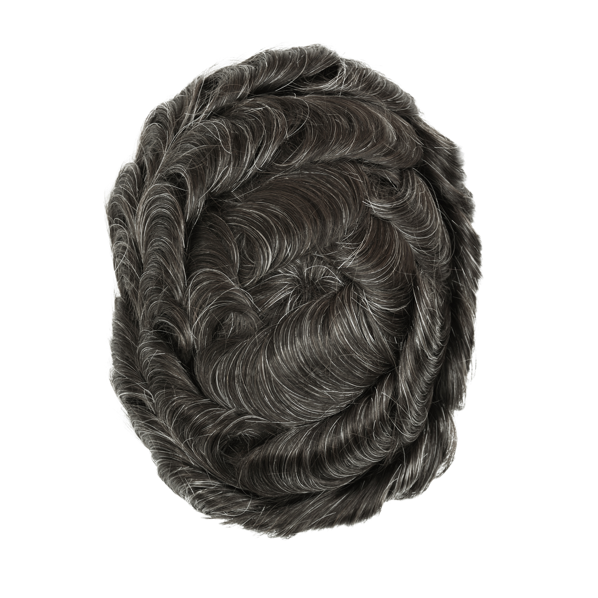 Meiverah Natural-Looking Handmade Men's Top Wig - BD Style (1B/30 Color)