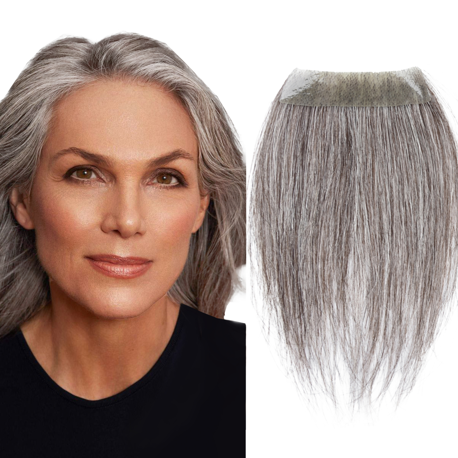 Meiverah Hair scar human hair replacement Accidental burns without hair for men women Hairline Loss Straight Tape in Replacement Toupee (Cinnamon Sugar 30% S )