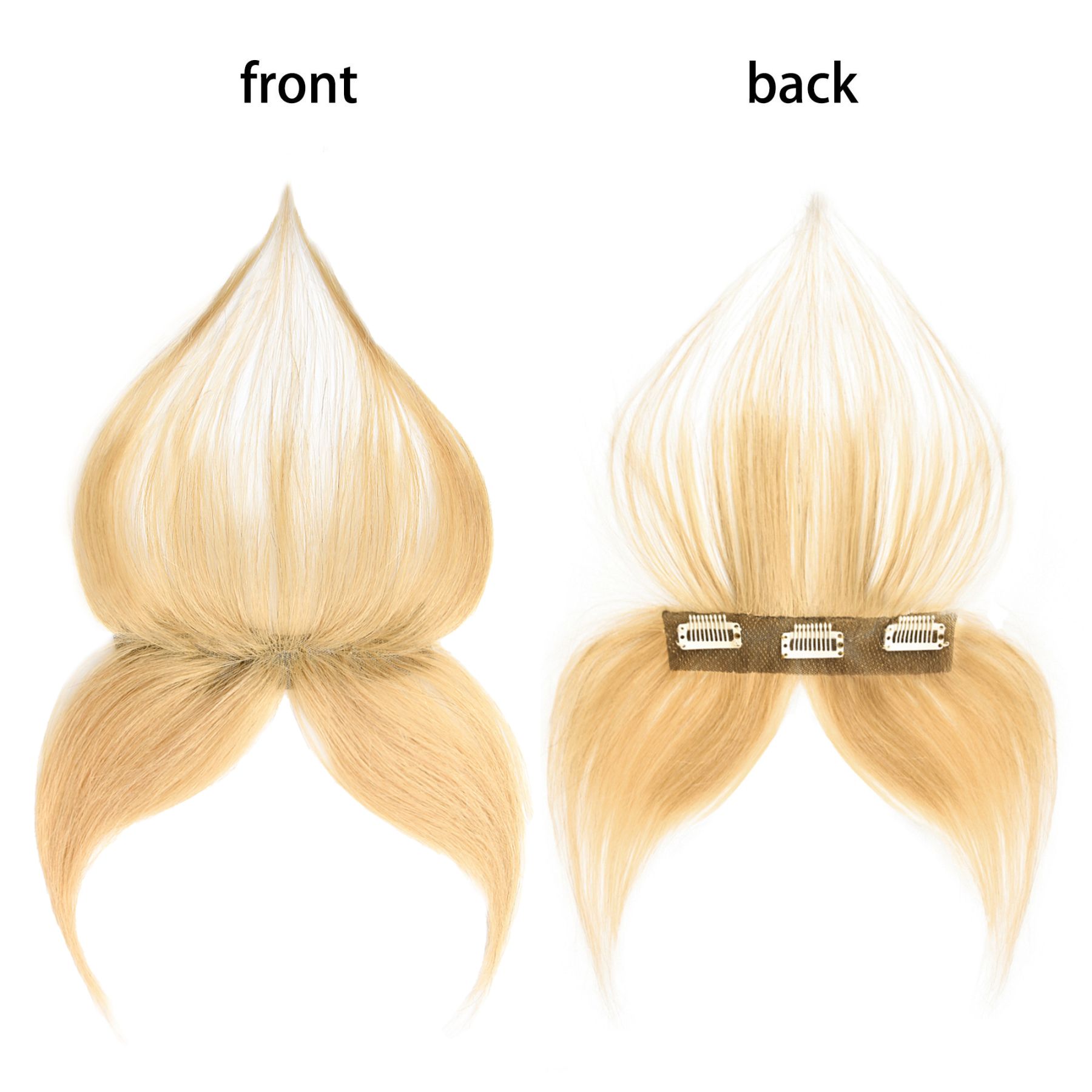 Meiverah Hair Clip in Bangs Clip In Hair Extensions 100% Baby Hair Human Hand Made Natural Forehead Patch No Trace Patch Hairline for Women(#613)