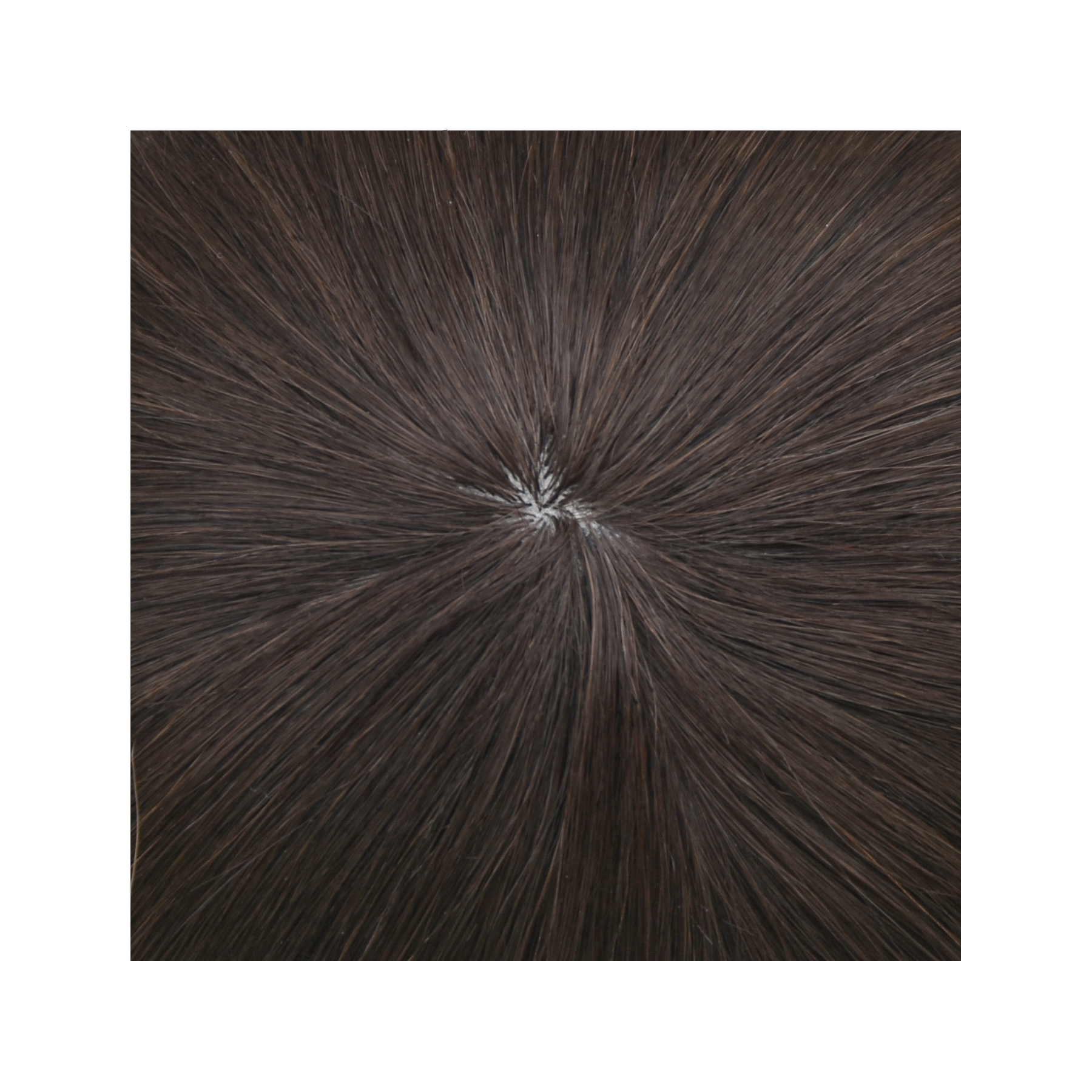 Meiverah Hair Untrimmed Hand Tied PU/Slik Base Toupee with Biological Scalp Toupee Human Hair Extension Clip in Hairpieces Topper Top HairPiece for Men (Dark Brown 3#, PU)