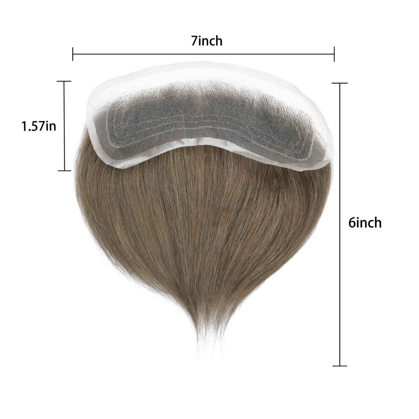 Meiverah Hand-Tied Mono Base Men's Hair System - Breathable, Realistic Hairline & Natural-Looking Hair Replacement（7#)