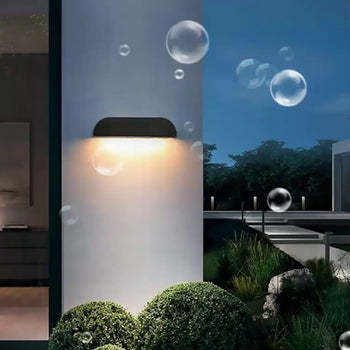 Orr Minimalista Arco LED Aplique Blanco/Negro Pasillo/Jardín Metal