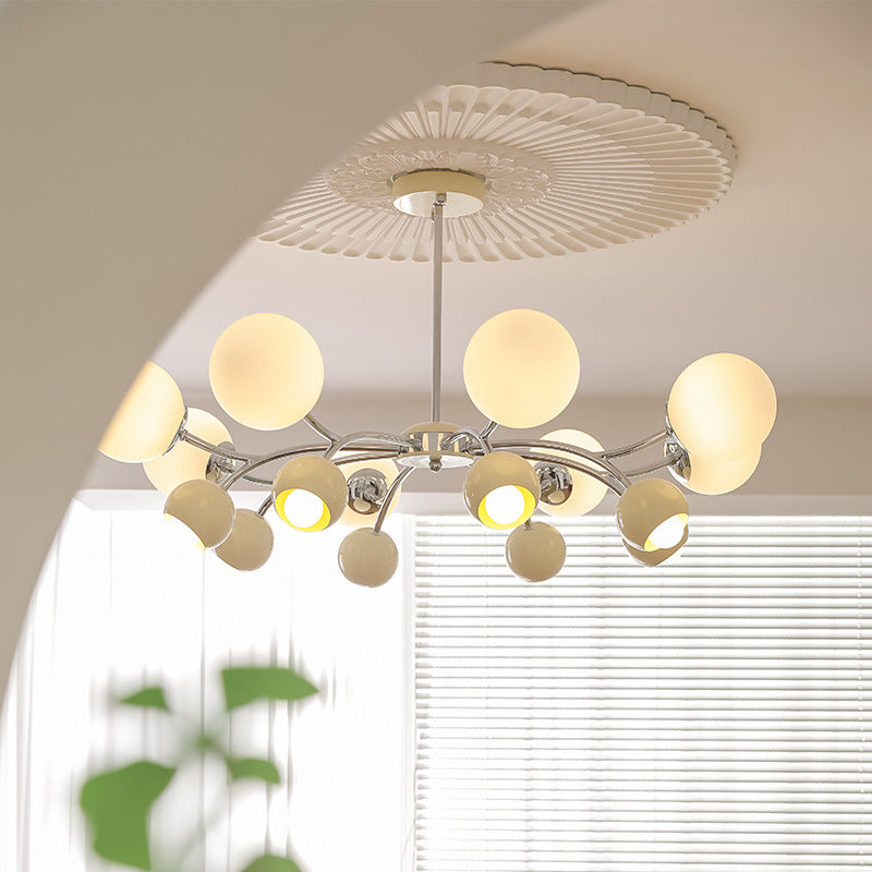Halo Creamy Globe Chandelier