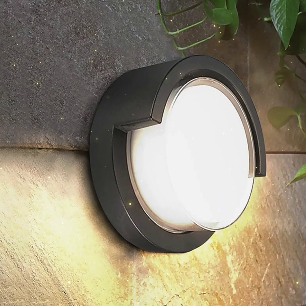 Orr Ronda moderna / rectangular LED Aplique de Exterior Negro Terraza / Metalico Para Jardin / Acrílico 2 Estilos 16 / 17CM Largo