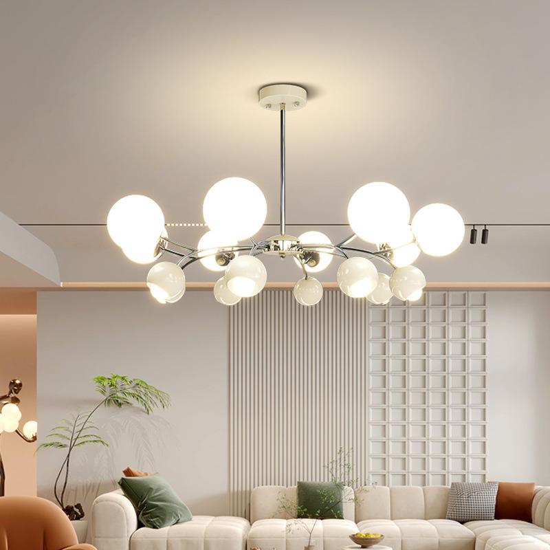 Halo Creamy Globe Chandelier