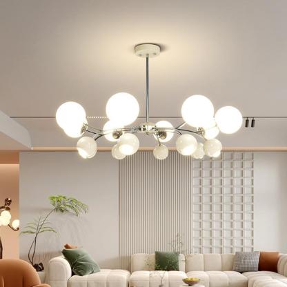 Halo Creamy Globe Chandelier