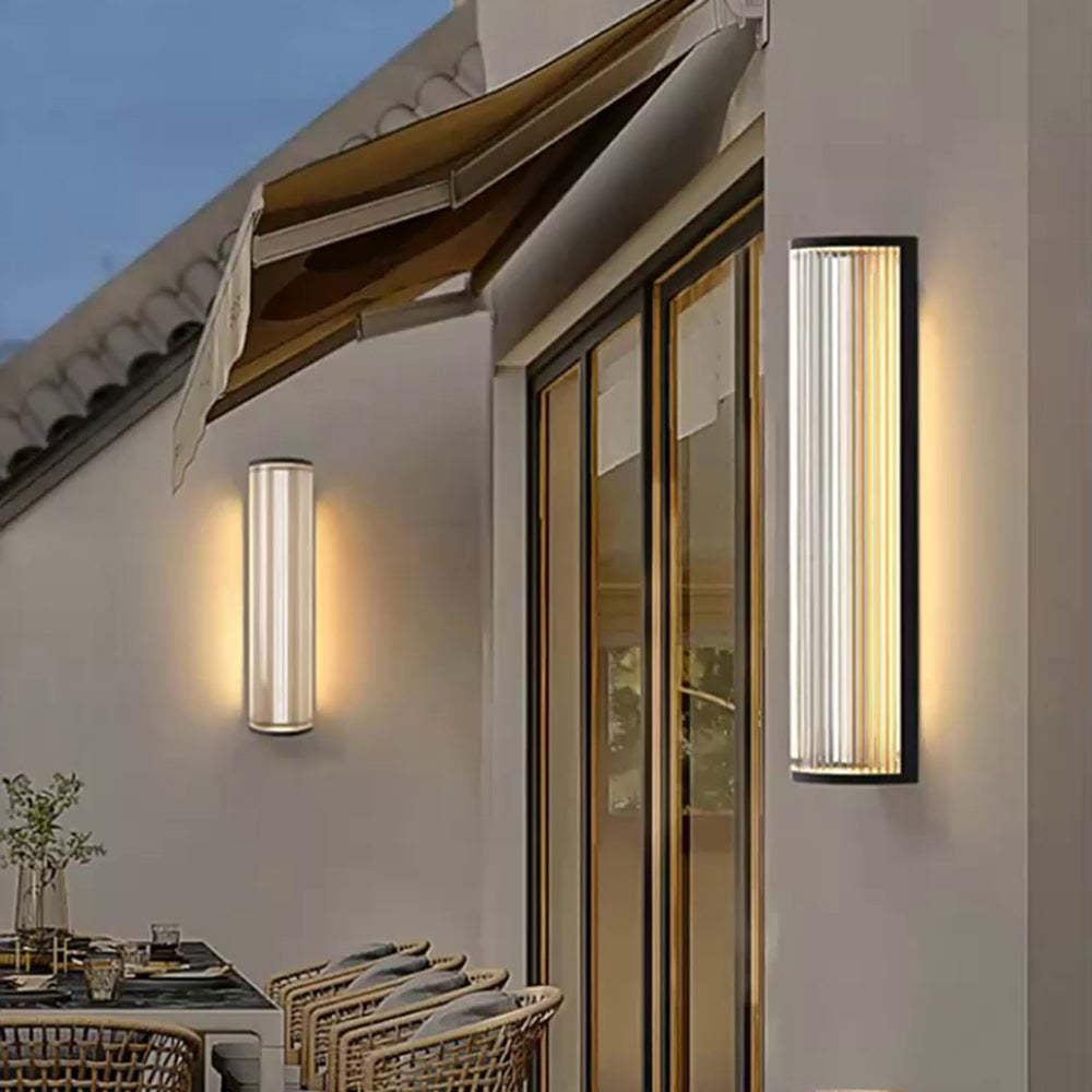Moderno LED Solar Aplique Exterior Blanco Metal Jardín | Las Sola