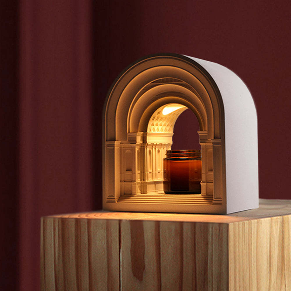 Félicie Moderna Diseño Yeso Lámpara de Mesa 2 Estilos Blanca