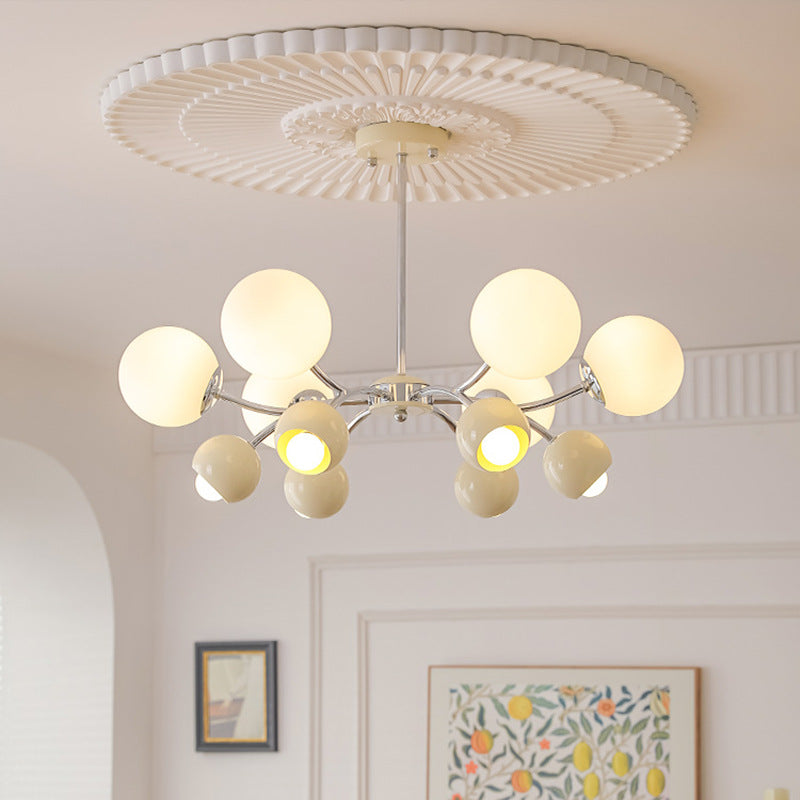 Halo Creamy Globe Chandelier