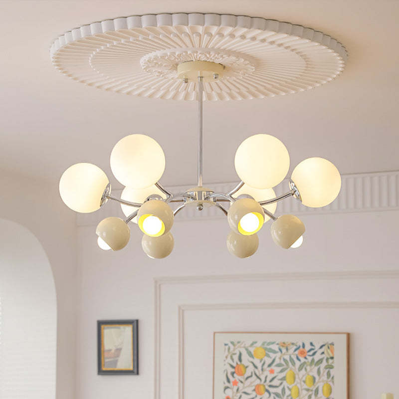 Halo Creamy Globe Chandelier