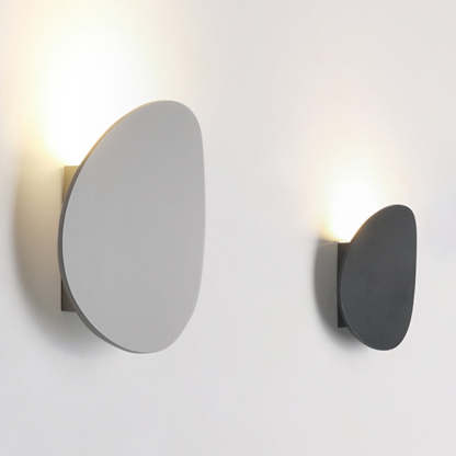 Orr Lámpara de Pared Exterior LED Moderna Minimalista Con Forma de Guijarros Negra / Gris Terraza Metal / Acrílico Exterior