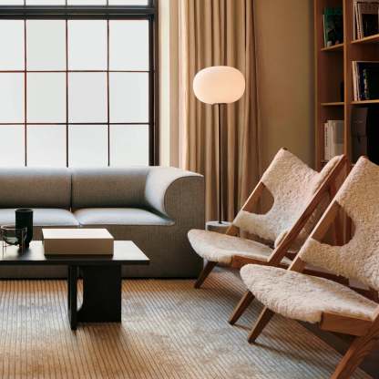 Axis Minimalist Alabaster Brass Floor Lamp