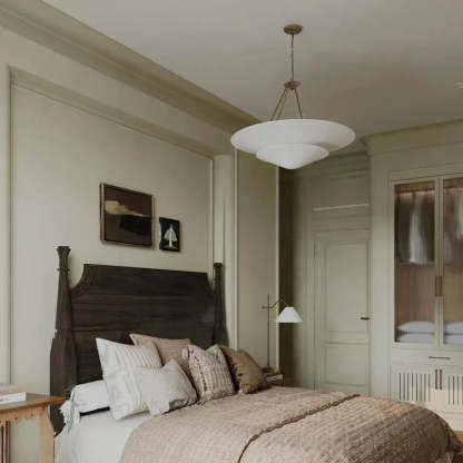 Retro Plaster Brass Chandelier
