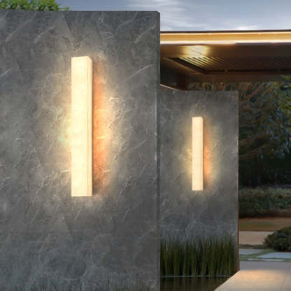 Edge Moderno Rectangular LED Solar Aplique Exterior Acrílico Jardín Pasillo