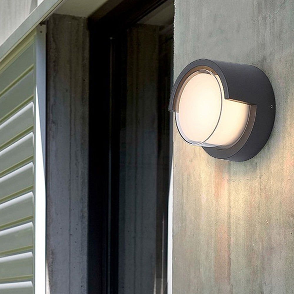 Orr Ronda moderna / rectangular LED Aplique de Exterior Negro Terraza / Metalico Para Jardin / Acrílico 2 Estilos 16 / 17CM Largo