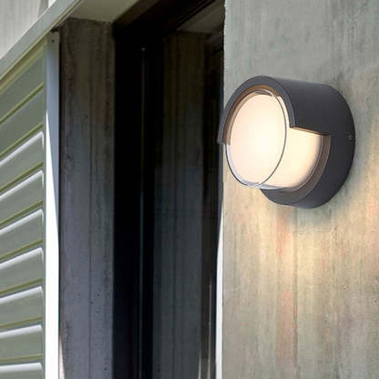 Orr Ronda moderna / rectangular LED Aplique de Exterior Negro Terraza / Metalico Para Jardin / Acrílico 2 Estilos 16 / 17CM Largo