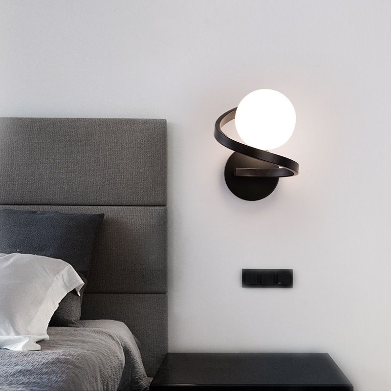 Louise Diseño LED Aplique Interior Negro/Oro Baño/Dormitorio Metal Vidrio