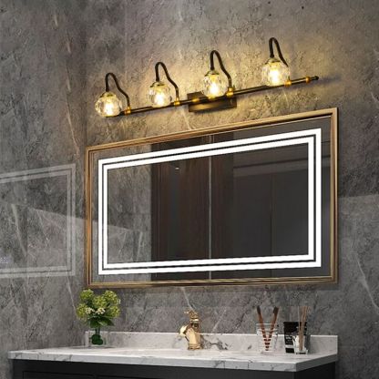 Kristy Moderno LED Aplique Negro Baño/Dormitorio Cristal