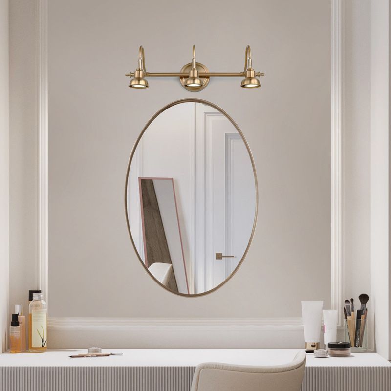 Eryn Retro Redondo LED Aplique Oro Baño/Dormitorio Metal 2/3/4 Luminarias