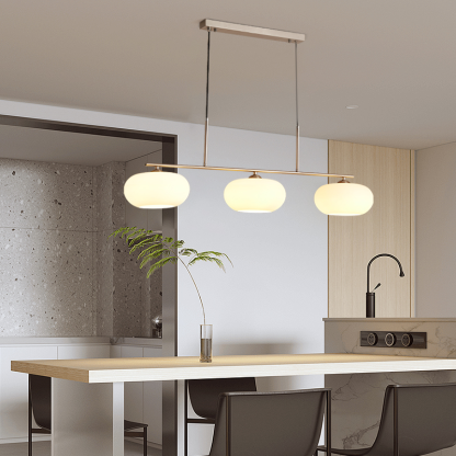 Hailie Multi Lámpara Colgante Moderna Vidrio/Metal Blanco Salón