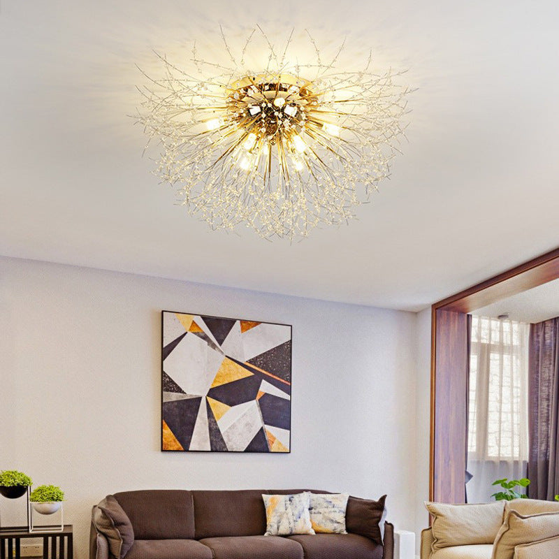Lili Vintage LED Luz de Techo Metal Oro Dormitorio Sala de Estar