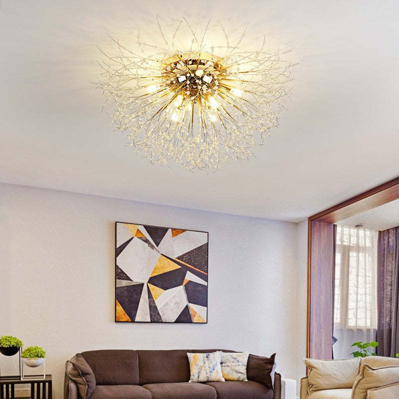 Lili Vintage LED Luz de Techo Metal Oro Dormitorio Sala de Estar