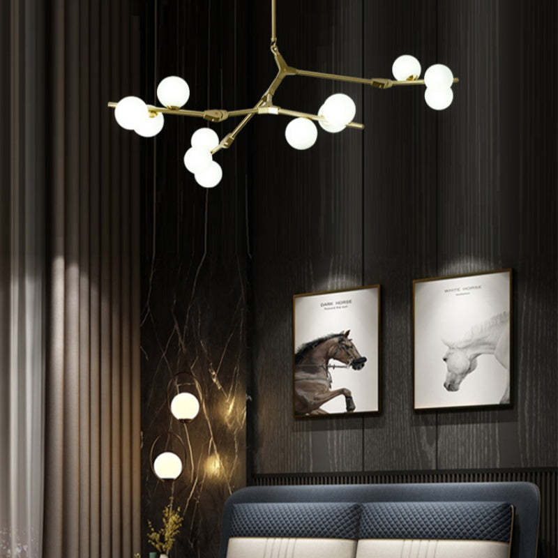 Moderno LED Lámparas de araña Negro Vidrio Salón/Dormitorio | Las Sola