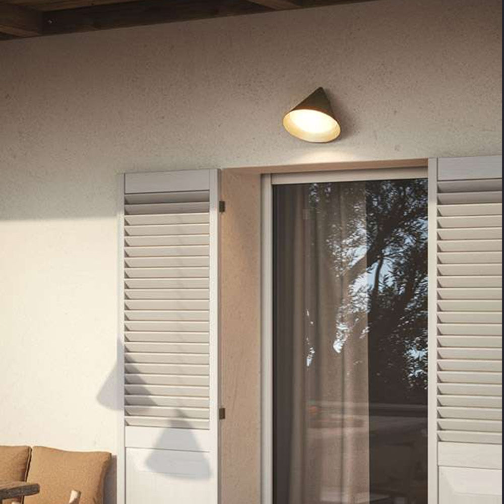 Carins Vintage Diseño LED Aplique Exterior Oro/Negro Pasillo/Jardín Metal 3 Tamaños 24/28/41cm