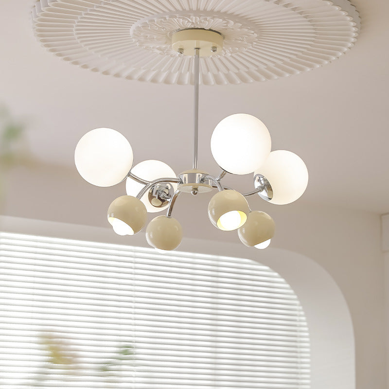 Halo Creamy Globe Chandelier