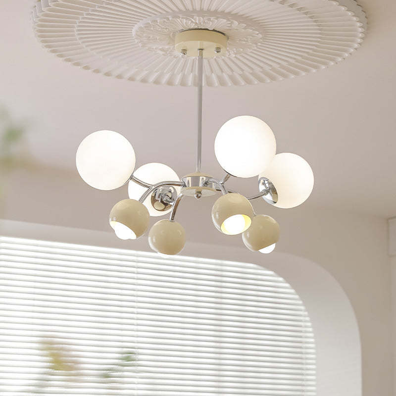 Halo Creamy Globe Chandelier