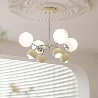 Halo Creamy Globe Chandelier
