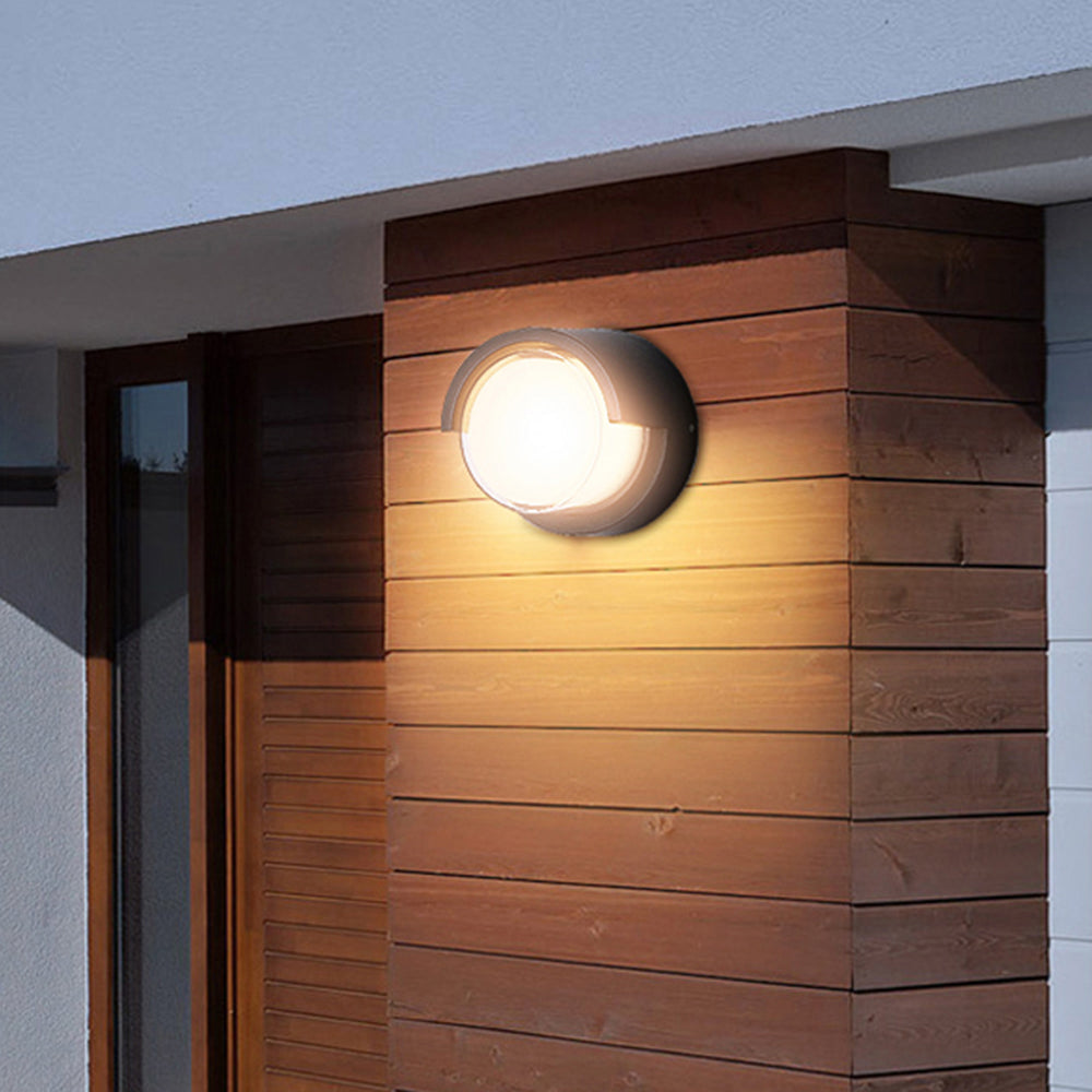 Orr Ronda moderna / rectangular LED Aplique de Exterior Negro Terraza / Metalico Para Jardin / Acrílico 2 Estilos 16 / 17CM Largo