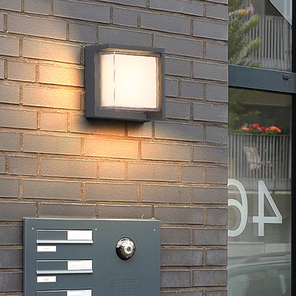 Orr Ronda moderna / rectangular LED Aplique de Exterior Negro Terraza / Metalico Para Jardin / Acrílico 2 Estilos 16 / 17CM Largo