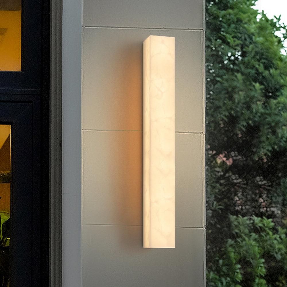 Edge Moderno Rectangular LED Solar Aplique Exterior Acrílico Jardín Pasillo