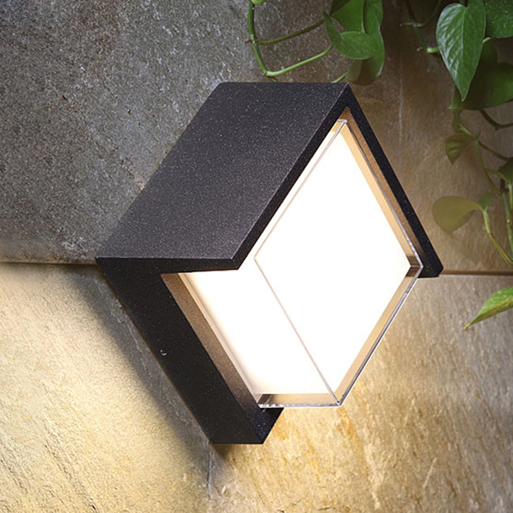 Orr Ronda moderna / rectangular LED Aplique de Exterior Negro Terraza / Metalico Para Jardin / Acrílico 2 Estilos 16 / 17CM Largo