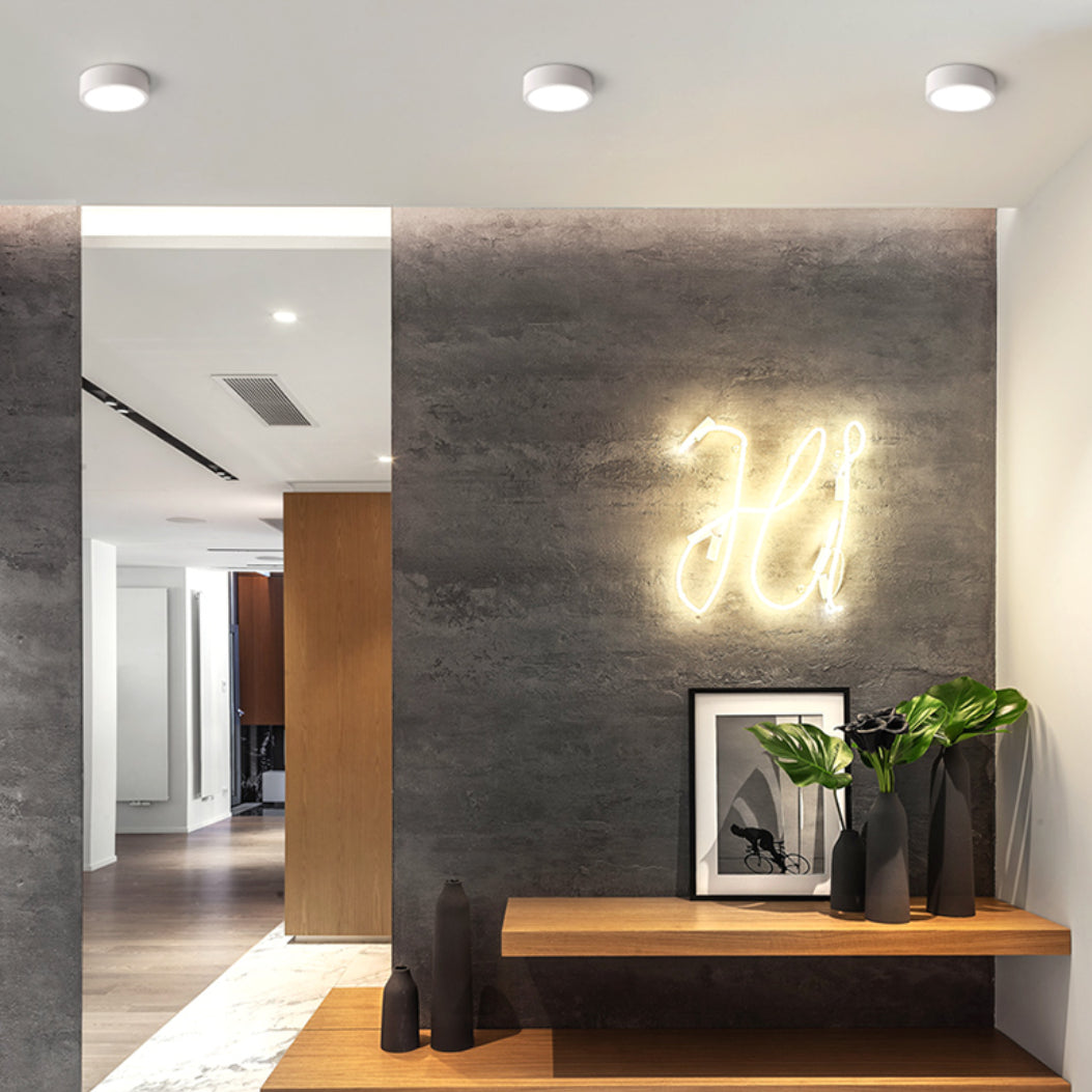 Quinn Moderno LED Lámpara de Techo Cilíndrico Blanco/Negro/Gris Dormitorio Metal/Acrílico