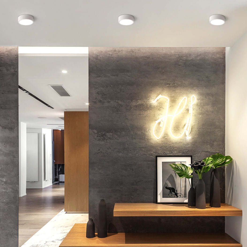 Quinn Moderno LED Lámpara de Techo Cilíndrico Blanco/Negro/Gris Dormitorio Metal/Acrílico