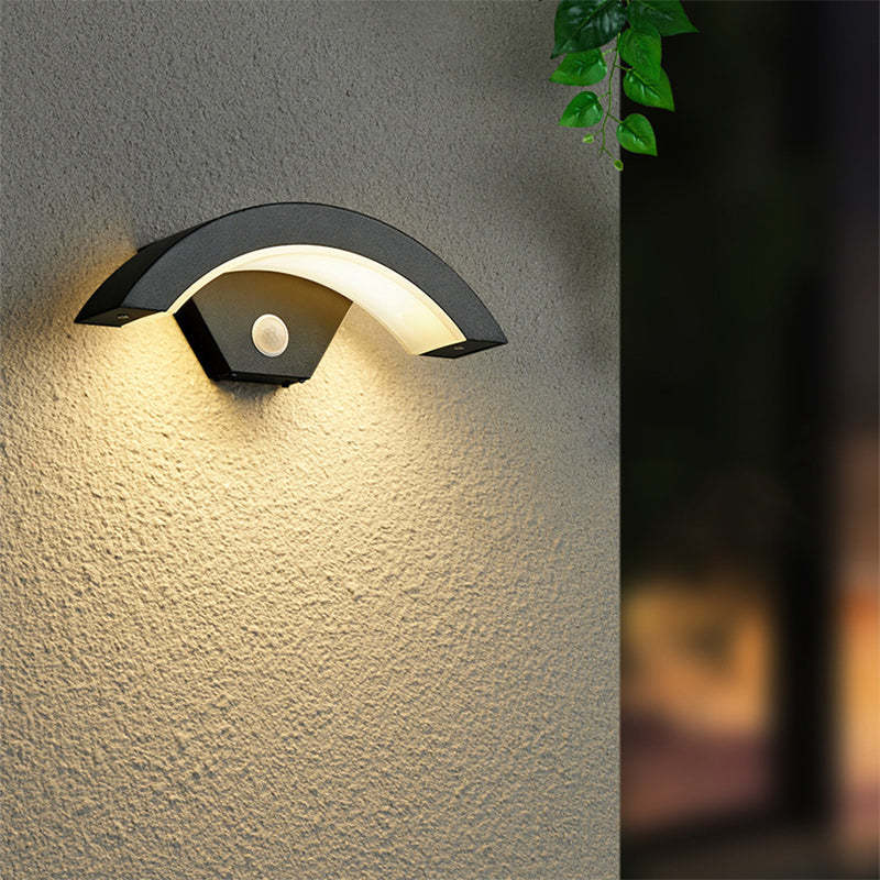 Nordic Moderno Minimalista Metal LED Apliques de Pared Negro