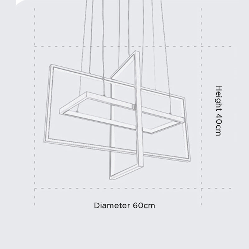 Postmoderne Lámpara Colgante Geométrica para Salón y Comedor