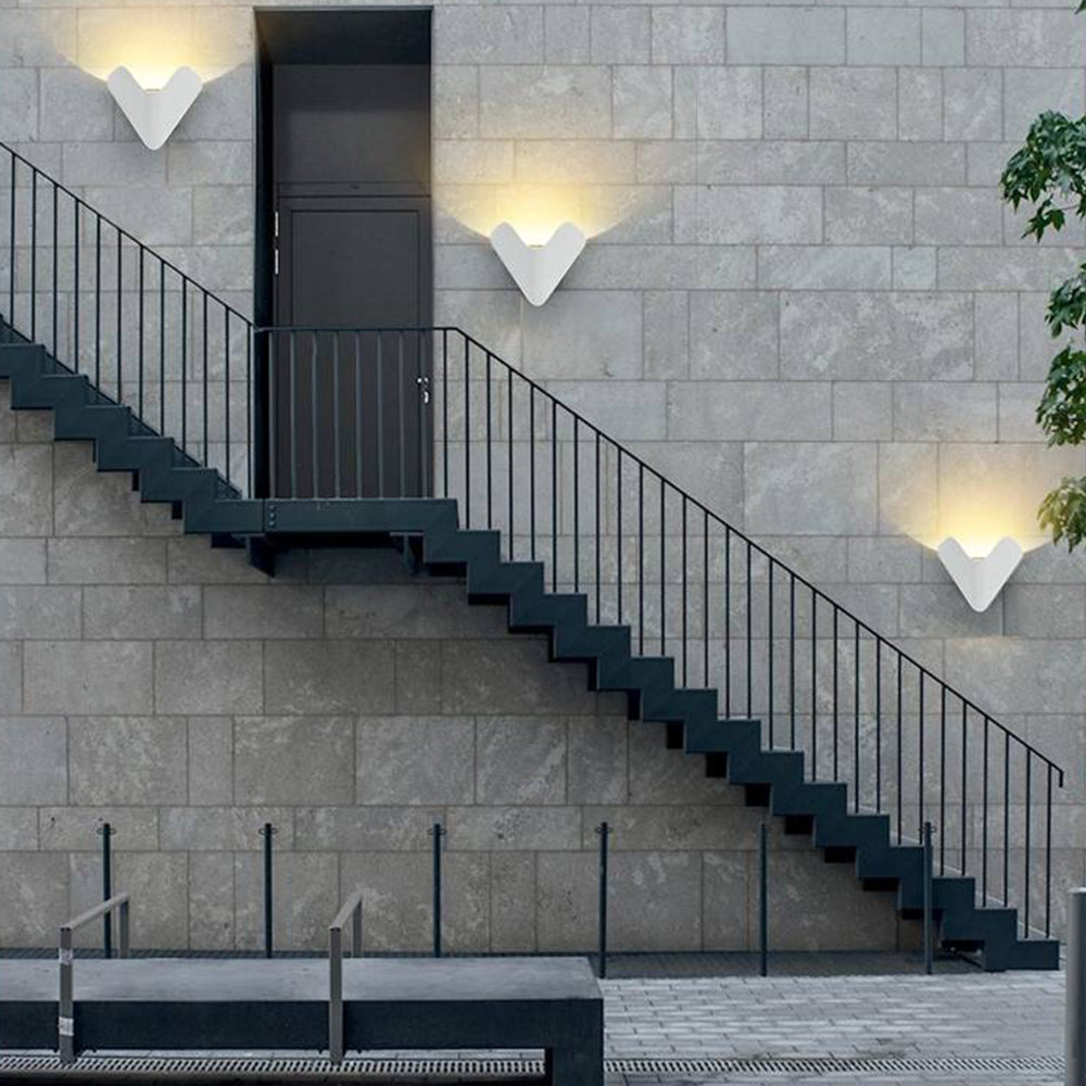 Orr Lámpara de pared Exterior Minimalista Triángulo Negro/Blanco