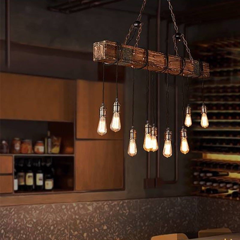 Austin Lámpara Colgante, 3 Estilos Para Mesa de Bar/Comedor Madera