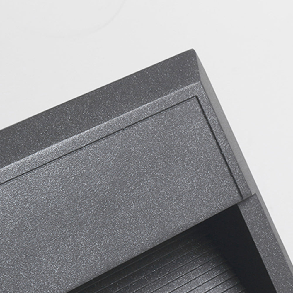 Orr Moderno Redondo Cuadrado Metal Aplique Exterior