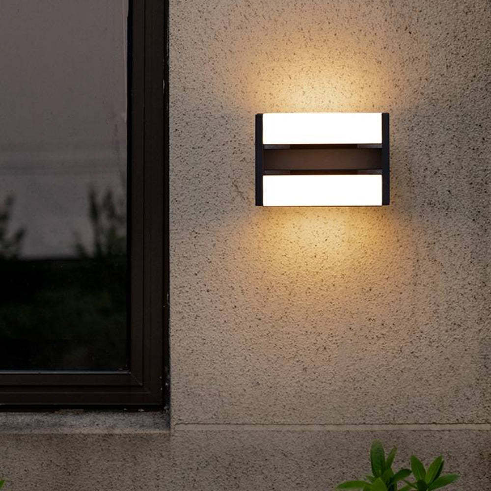Moderno LED Aplique Exterior Negro Metal Terraza Pasillo | Las Sola