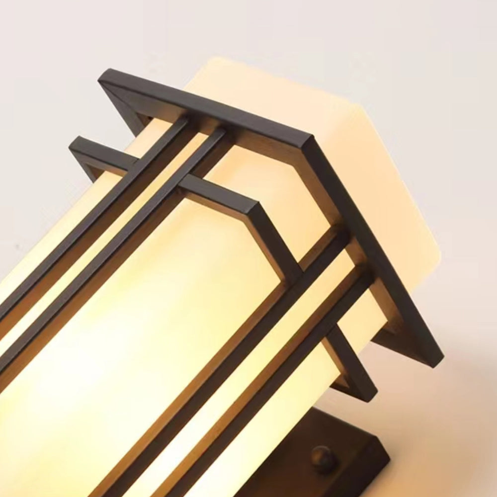 Orr Moderno Rectangular LED Aplique Exterior Cercas/Puertas/TerrazasNegro Metal 57CM Largo