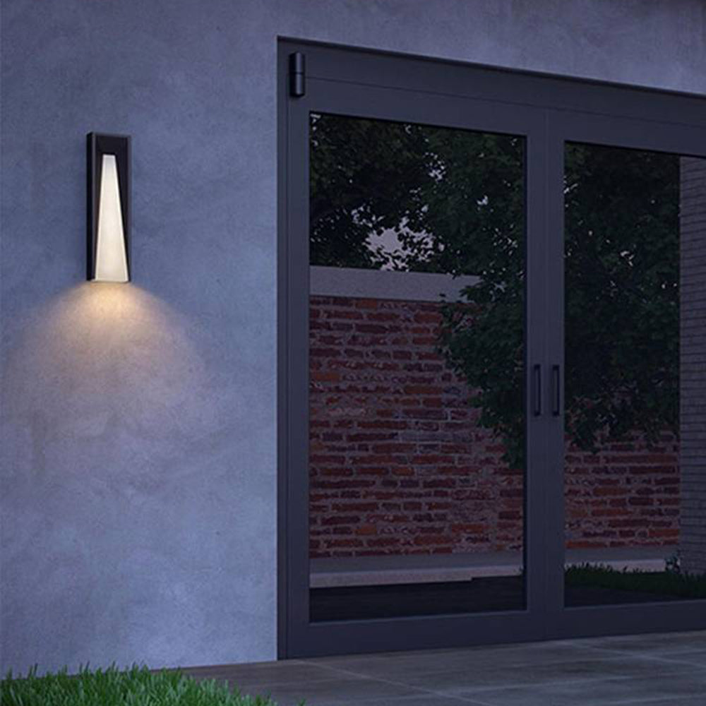 Orr Lámpara de pared Exterior LED moderna Negro/Blanco para Jardín Balcón y Terraza Metal