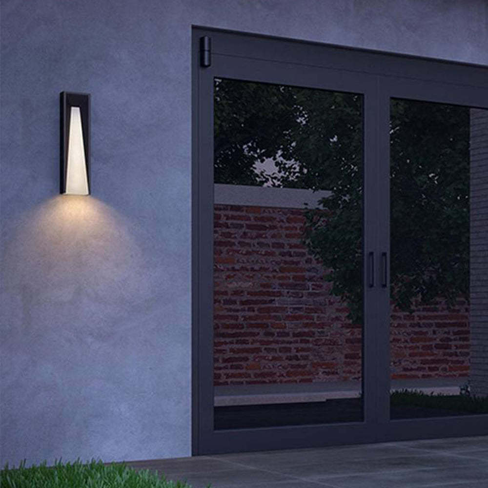 Orr Lámpara de pared Exterior LED moderna Negro/Blanco para Jardín Balcón y Terraza Metal